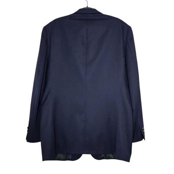 Oscar de la Renta Men's 42L Royal Blue Wool Blazer Sport Coat 2 Button - Picture 2 of 7